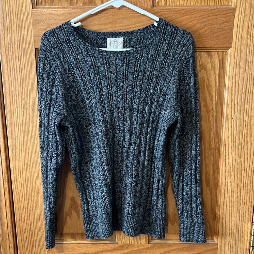 Gray Cable Knit Sweater